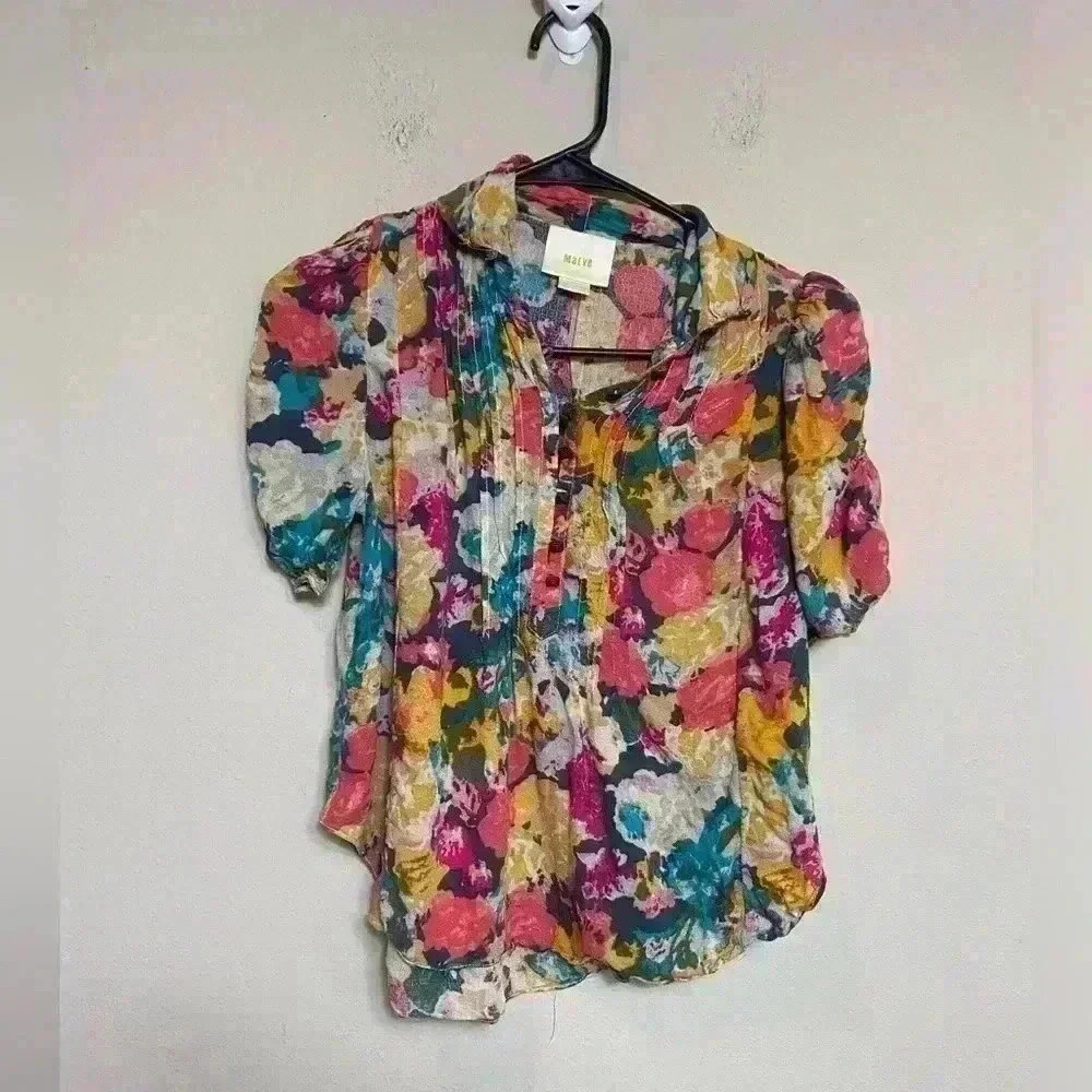 Maeve Floral Button Up size 00P